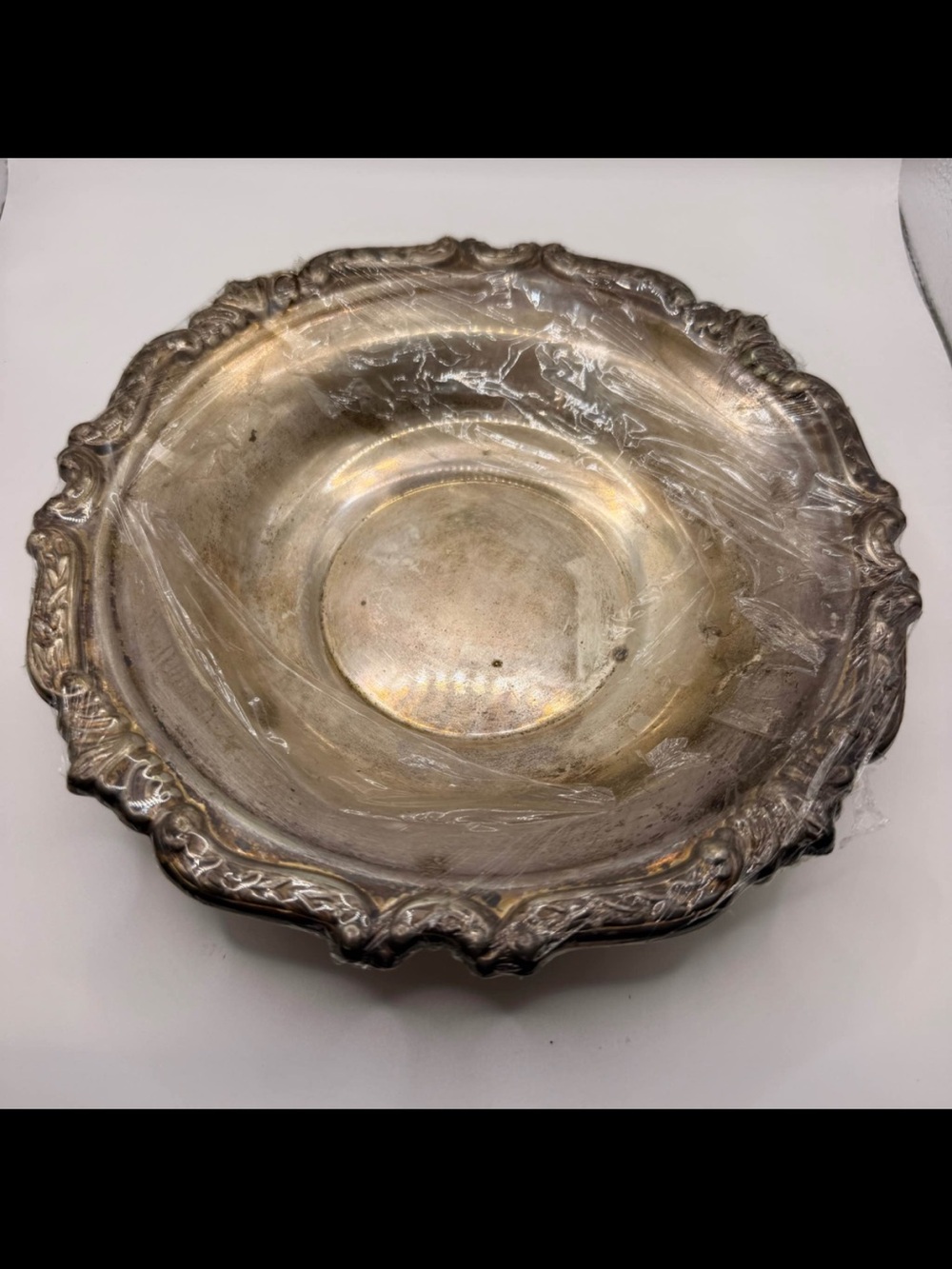 Vintage Silver-Tone Decorative Bowl/ Serving Trays - Picture 5 of 14